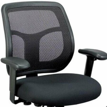 Homeroots Black Mesh & Fabric Chair 26 x 30 x 36 in. 372423